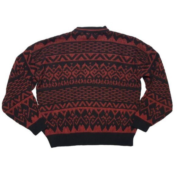 Vintage McGregor Sweater Mens Large Red Long Sleeve Pullover 48 in Chest - Picture 12 of 14